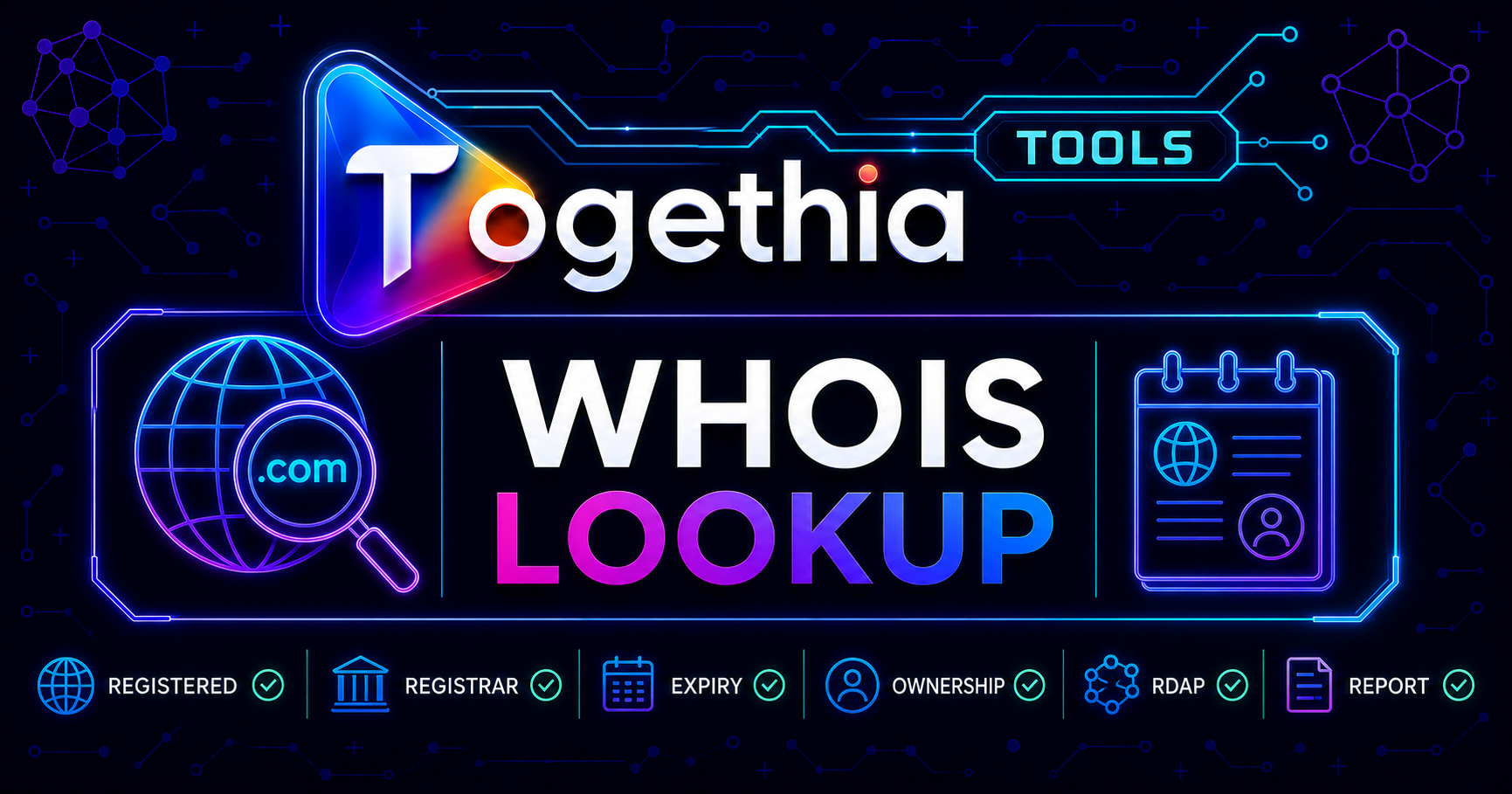 Togethia WHOIS and RDAP domain registration lookup